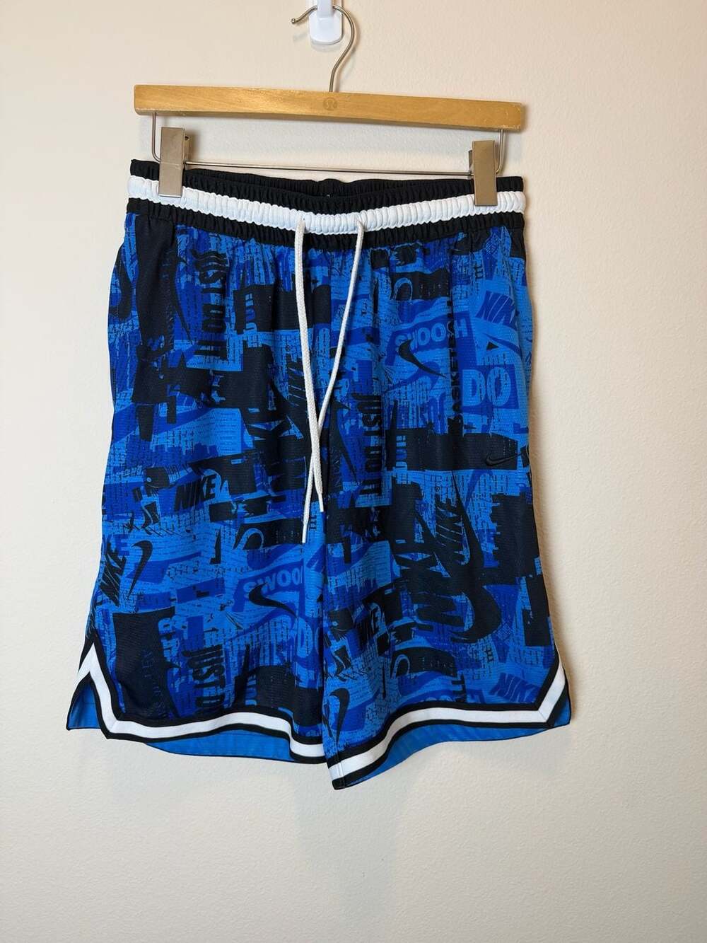 Nike Dri-FIT DNA Basketball Shorts Blue Black Print Men's Size Medium